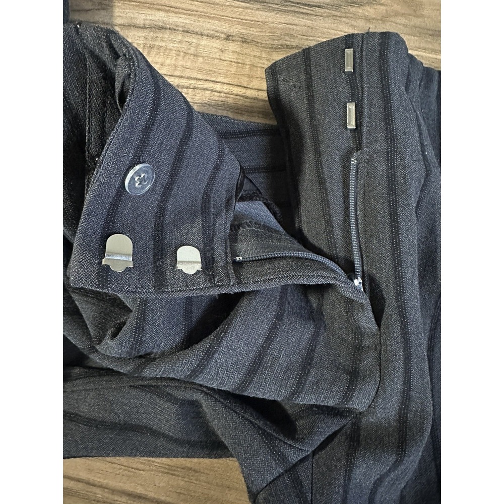 Women's Michael Michael Kors Dress High Ankle Pants Size‎ 4 Striped Black/grey - Picture 9 of 11